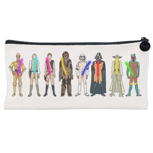 Naughty Lightsabers - flat pencil case by Notsniw Art