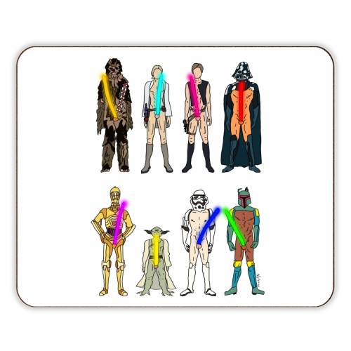 Naughty Lightsabers - designer placemat by Notsniw Art