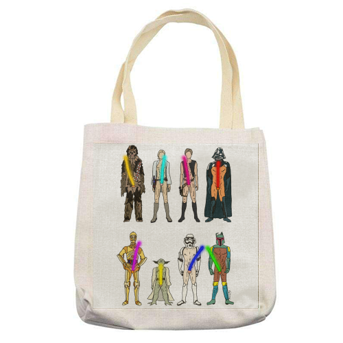 Naughty Lightsabers - printed tote bag by Notsniw Art