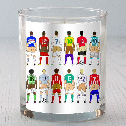 Soccer Butts - scented candle by Notsniw Art