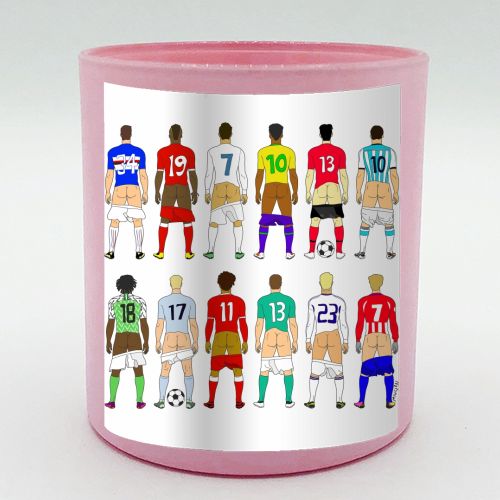 Soccer Butts - scented candle by Notsniw Art