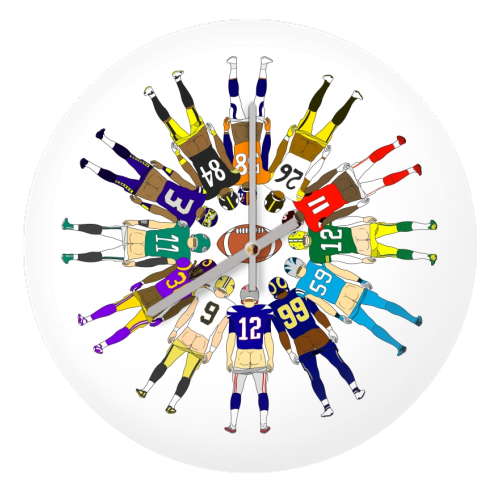 Football Butts - quirky wall clock by Notsniw Art