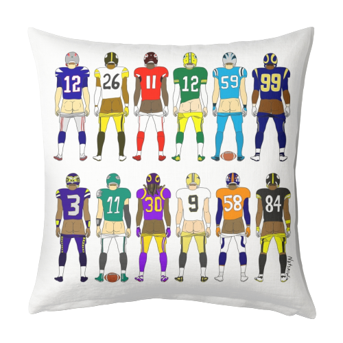 Football Butts - designed cushion by Notsniw Art