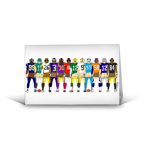 Football Butts - funny greeting card by Notsniw Art