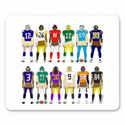 Football Butts - funny mouse mat by Notsniw Art