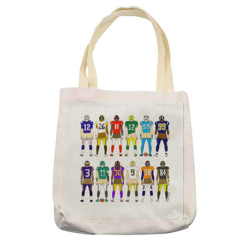 Football Butts - printed tote bag by Notsniw Art