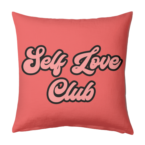 Self Love Club - designed cushion by Sarah Talbot-Goldman