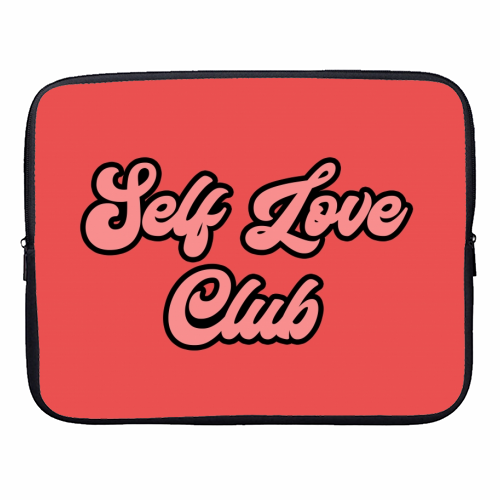 Self Love Club - designer laptop sleeve by Sarah Talbot-Goldman