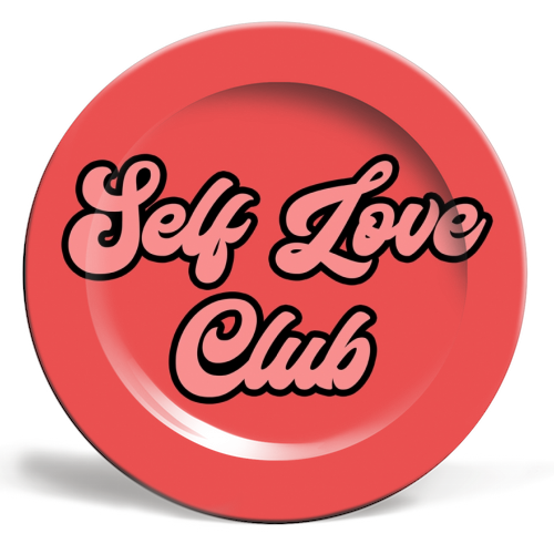 Self Love Club - ceramic dinner plate by Sarah Talbot-Goldman