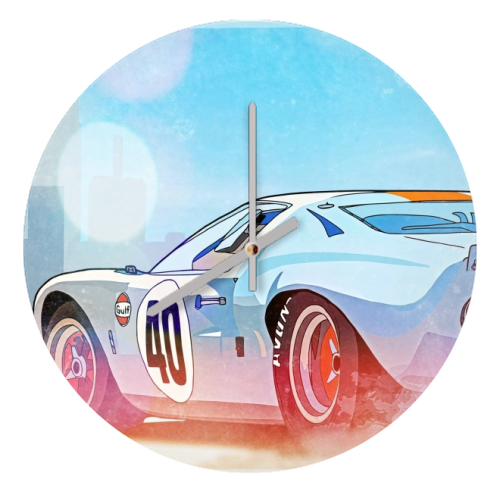 Ford GT Le'Mans 66. - quirky wall clock by Danny Welch