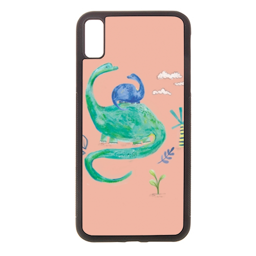 Painted dinosaur children art - stylish phone case by lauradidthis