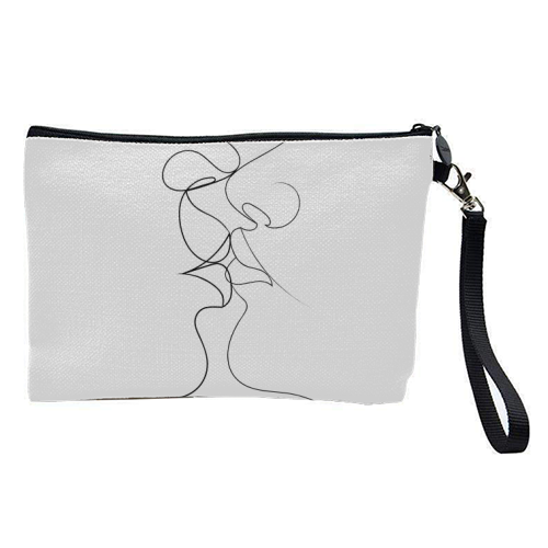 Tender Kiss on White - pretty makeup bag by Adam Regester