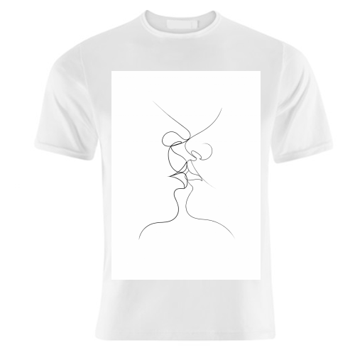Tender Kiss on White - unique t shirt by Adam Regester