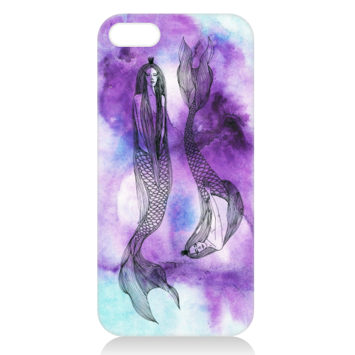 Two mermaids - unique phone case by Aleshka K