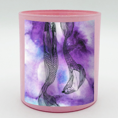 Two mermaids - scented candle by Aleshka K
