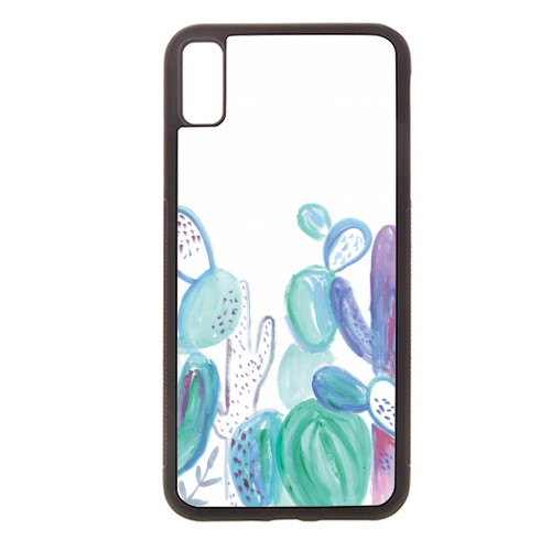 Abstract minimal cacti painting - stylish phone case by lauradidthis