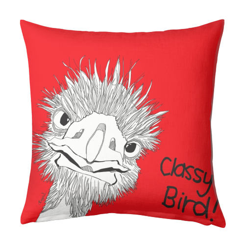 Classy Bird - designed cushion by Casey Rogers