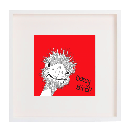 Classy Bird - framed poster print by Casey Rogers