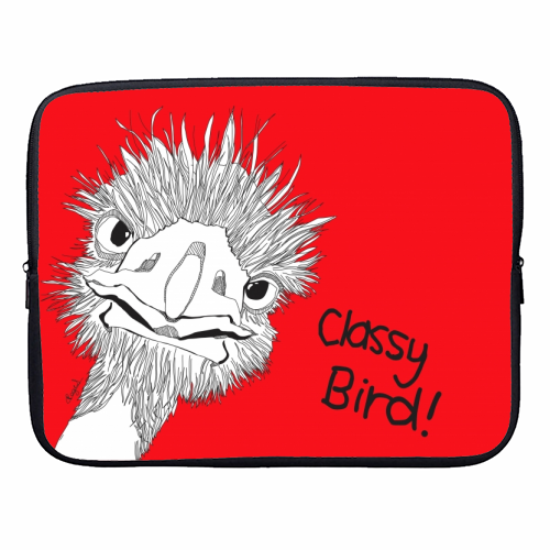 Classy Bird - designer laptop sleeve by Casey Rogers