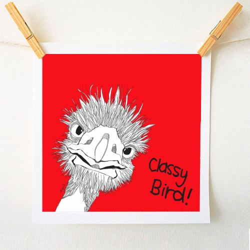 Classy Bird - A1 - A4 art print by Casey Rogers