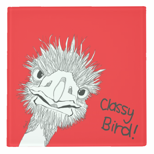 Classy Bird - personalised beer coaster by Casey Rogers