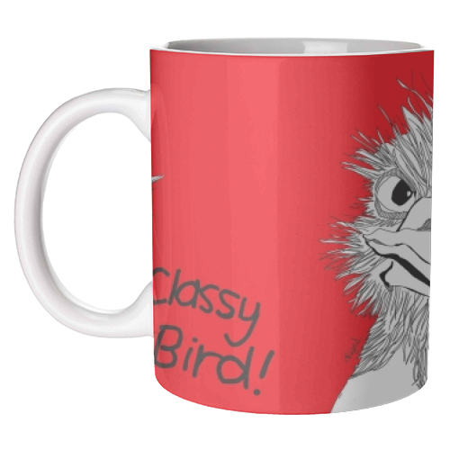Classy Bird - unique mug by Casey Rogers