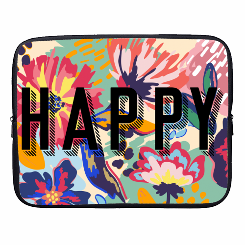 HAPPY - designer laptop sleeve by The 13 Prints