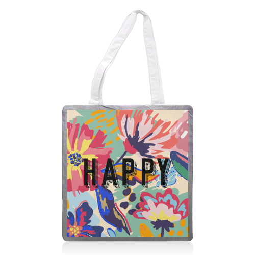 HAPPY - printed tote bag by The 13 Prints