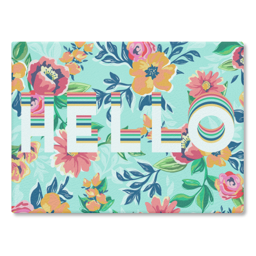 HELLO - glass chopping board by The 13 Prints