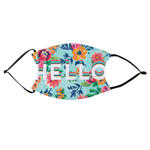 HELLO - face cover mask by The 13 Prints