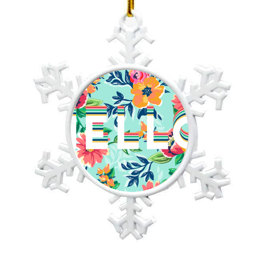 HELLO - snowflake decoration by The 13 Prints
