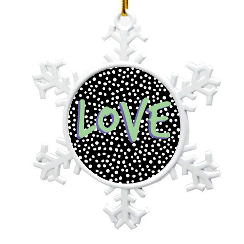 LOVE Print - snowflake decoration by The 13 Prints