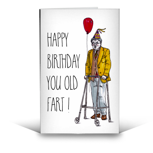 Old Fart Birthday Card - funny greeting card by Adam Regester