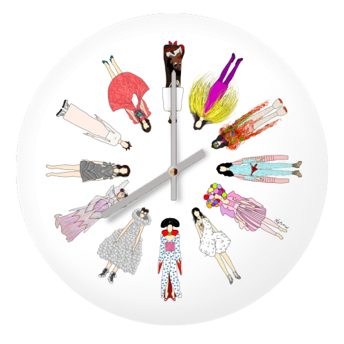Bjork - quirky wall clock by Notsniw Art