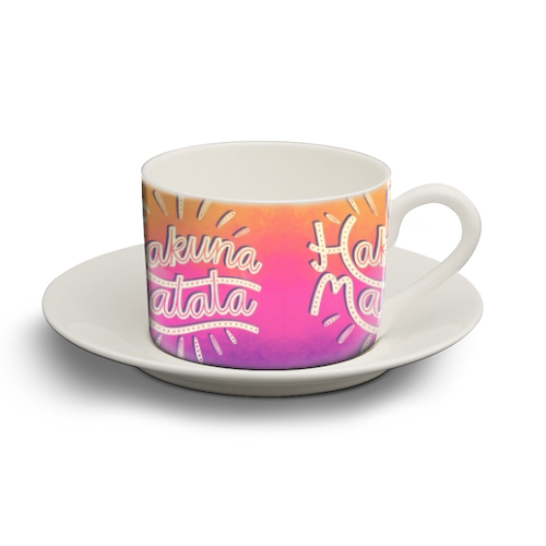 Hakuna Matata - personalised cup and saucer by Katie Ruby Miller
