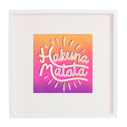 Hakuna Matata - framed poster print by Katie Ruby Miller