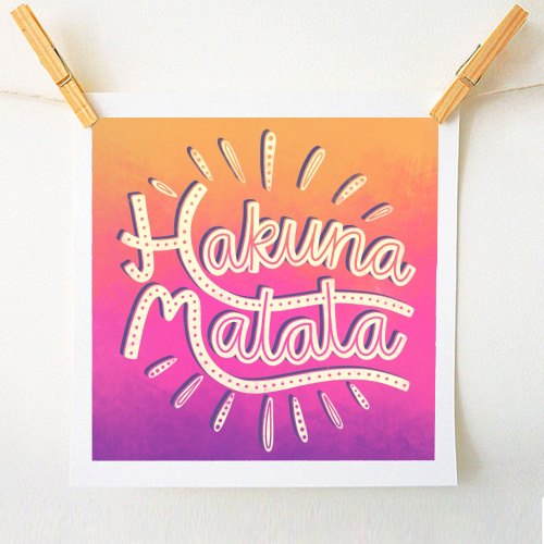Hakuna Matata - A1 - A4 art print by Katie Ruby Miller