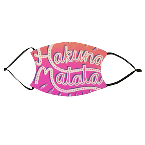 Hakuna Matata - face cover mask by Katie Ruby Miller