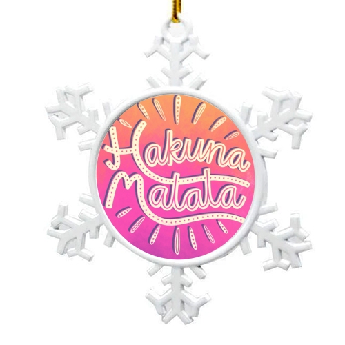 Hakuna Matata - snowflake decoration by Katie Ruby Miller