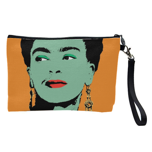 Frida - Orange, Green & Pink - pretty makeup bag by Wallace Elizabeth