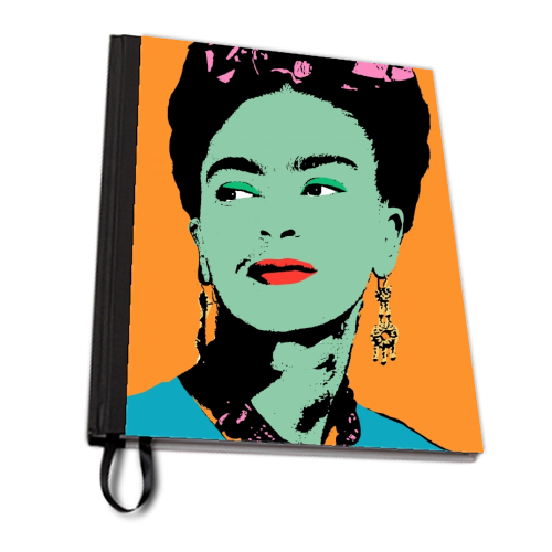 Frida - Orange, Green & Pink - personalised A4, A5, A6 notebook by Wallace Elizabeth