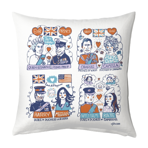 The Royals - designed cushion by Julia Gash