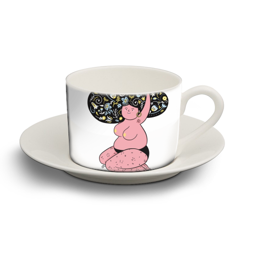 All Bodies Are Good Bodies - personalised cup and saucer by Alice Palazon
