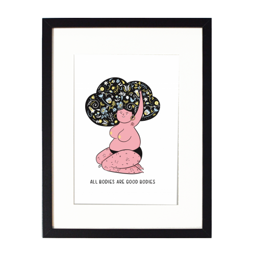 All Bodies Are Good Bodies - framed poster print by Alice Palazon