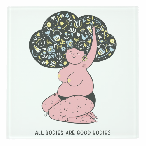 All Bodies Are Good Bodies - personalised beer coaster by Alice Palazon