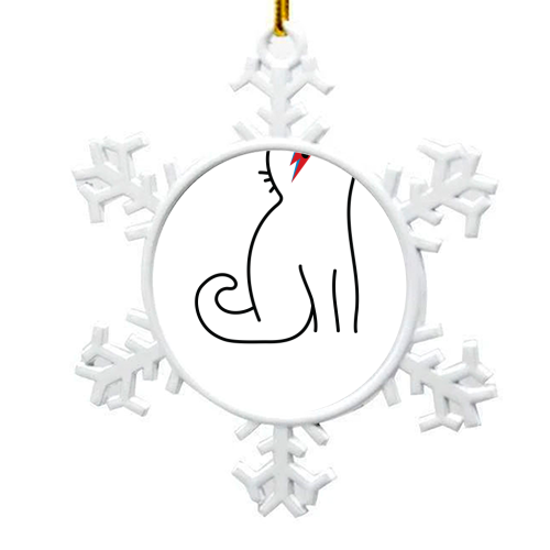 Cat Bowie - snowflake decoration by Arif Rahman