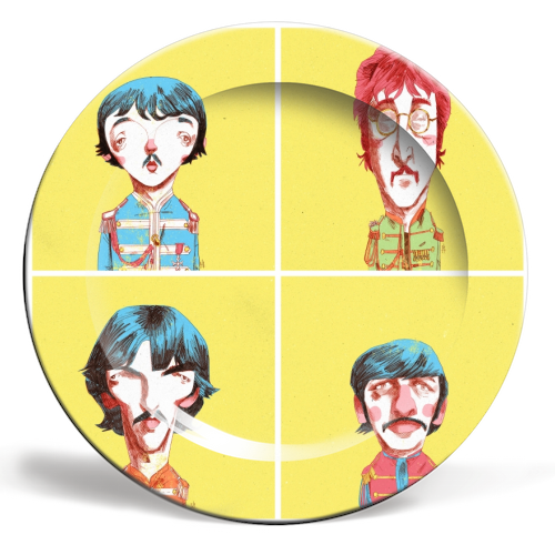 The Beatles 01 - ceramic dinner plate by Alexander Jackson