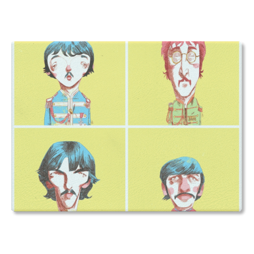 The Beatles 01 - glass chopping board by Alexander Jackson