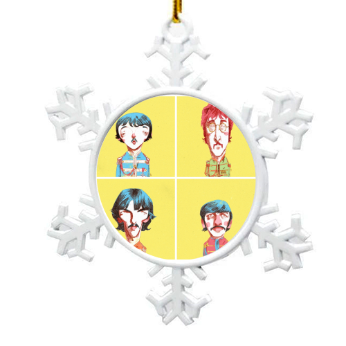 The Beatles 01 - snowflake decoration by Alexander Jackson