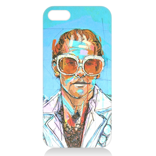 Feathered Elton - unique phone case by Laura Selevos